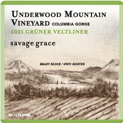 2021 Gruner Veltliner, Underwood Mountain Vineyard